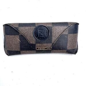 Authentic Vintage Fendi Checkered Soft Sunglasses Case